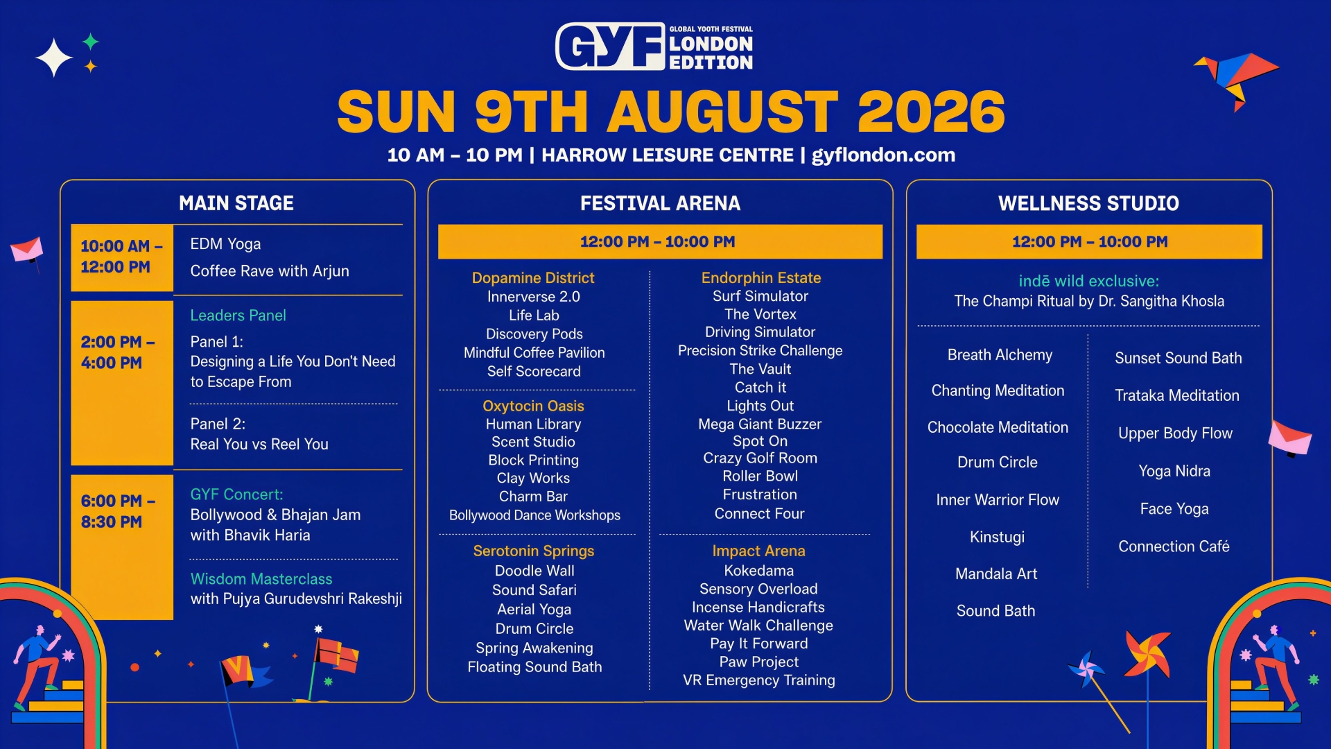GYF London event schedule